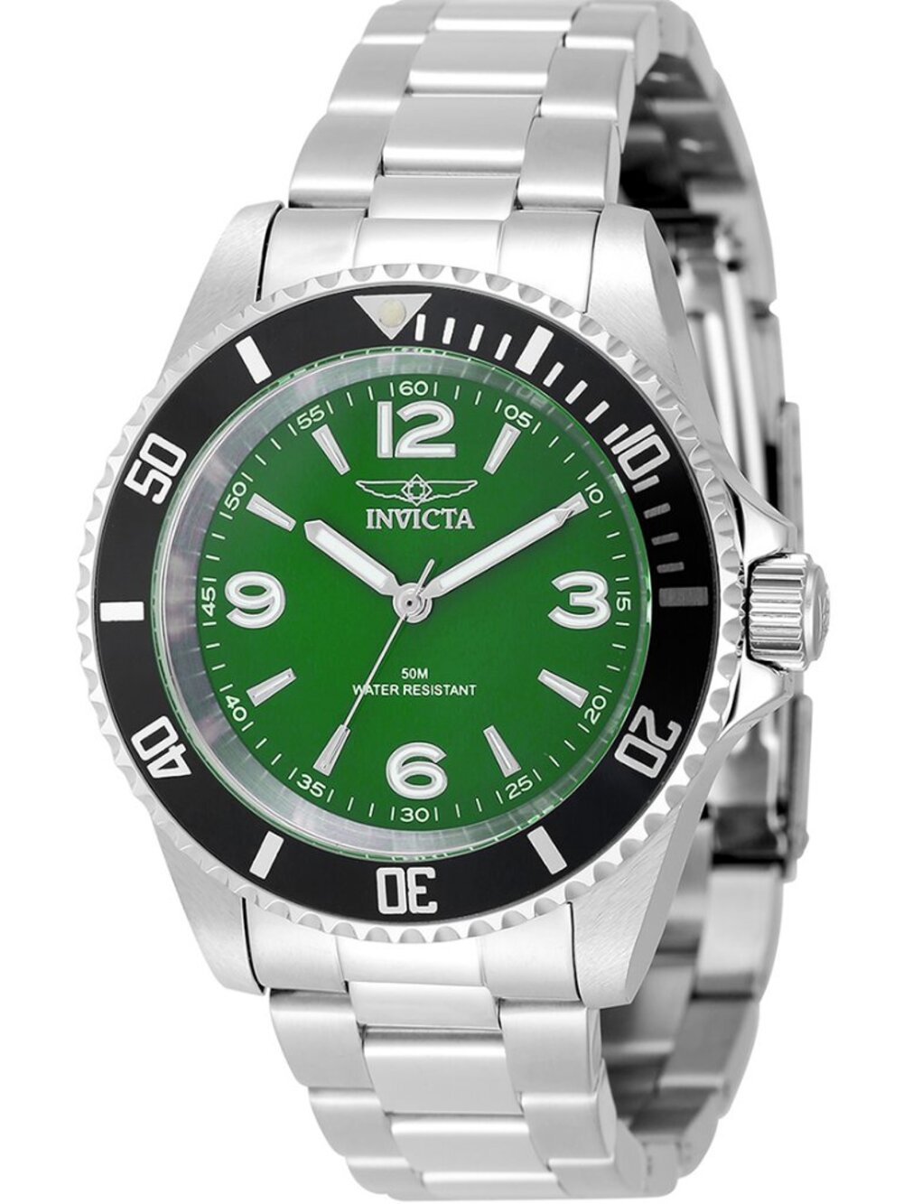 $199 Invicta Specialty Men's Silver Green Quartz 41mm Steel Watch (69713) NIB